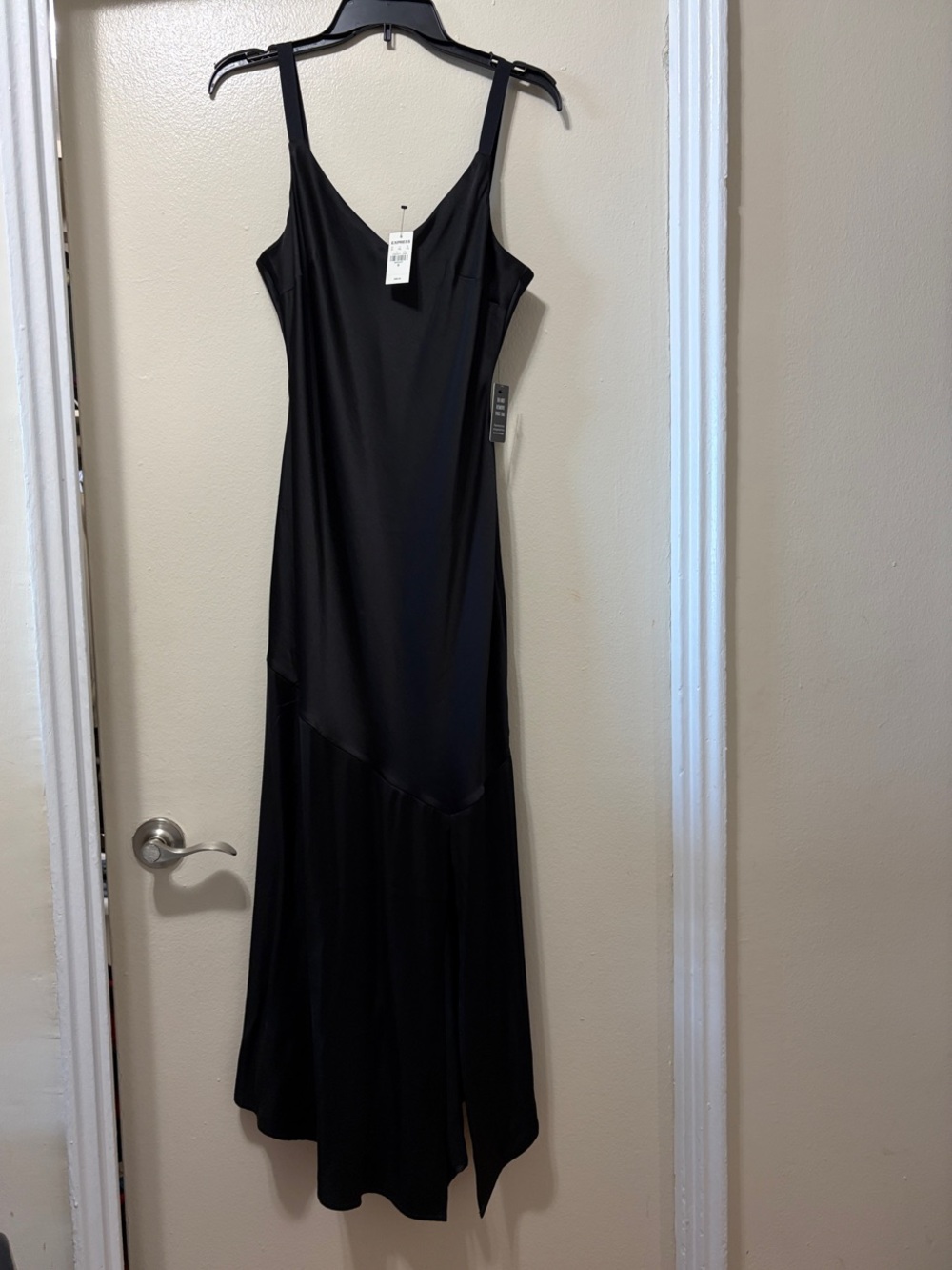 Express Black Slip Maxi Dress with Side Slit
